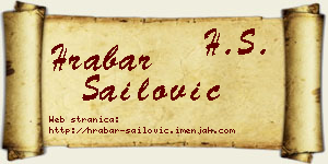 Hrabar Sailović vizit kartica